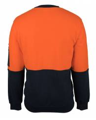 310 Cotton Crew Neck Fleece, Hi Vis